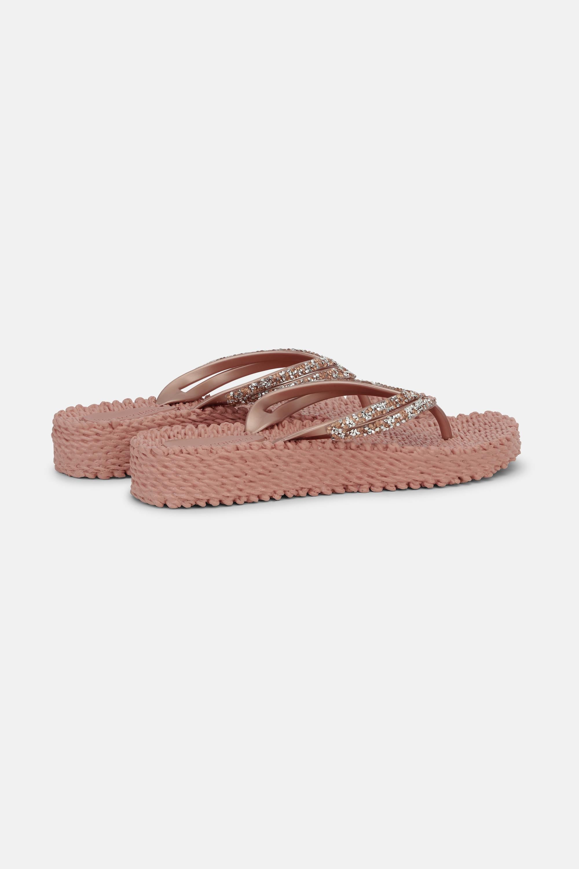 Platform Flip-flops Glittersten - Misty Rose